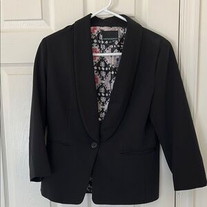 Cynthia Rowley black one button blazer